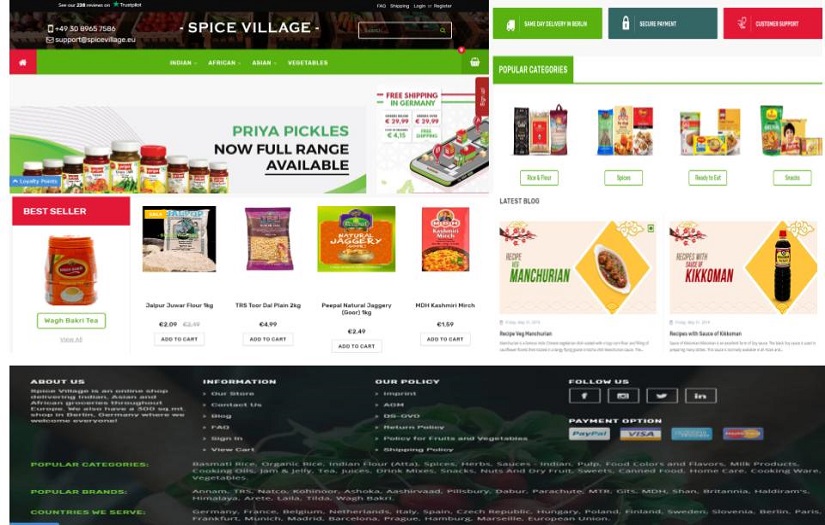 Spice Village an Online Indian Grocery Shop in Germany, France screenshot 1